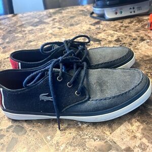 Lacoste Men's Dark Blue and Red Shoes